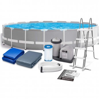 Каркасный бассейн INTEX PRISM FRAME 26732 549 х 122 см, фильтр-насос, лестница, тент, подстилка Каркасный бассейн INTEX PRISM FRAME 26732 549 х 122 см, фильтр-насос, лестница, тент, подстилка
